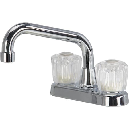 Home Impressions 4 In. Center 2-Handle Non-Metallic Laundry Faucet, Chrome FL01R100CP-JPB3